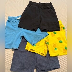Four Cat and Jack Cotton Pull-on Drawstring Shorts Boys Size 5T
